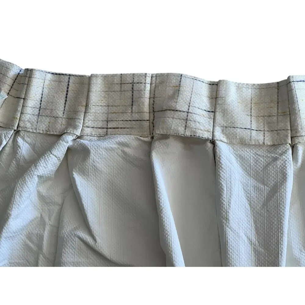 Sears Roebuck 80s Curtains Pair Yellow Woven Textured Retro Pinch Pleat 24x60